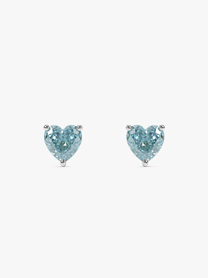 Silver Kiss Me Studs