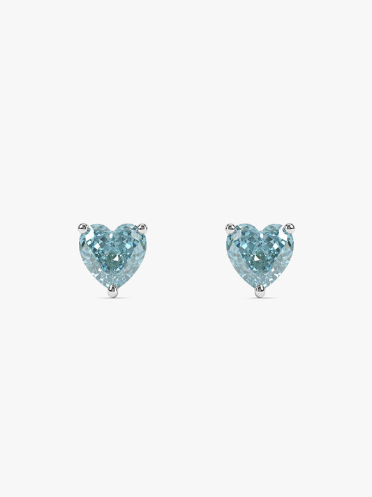 Silver Kiss Me Studs