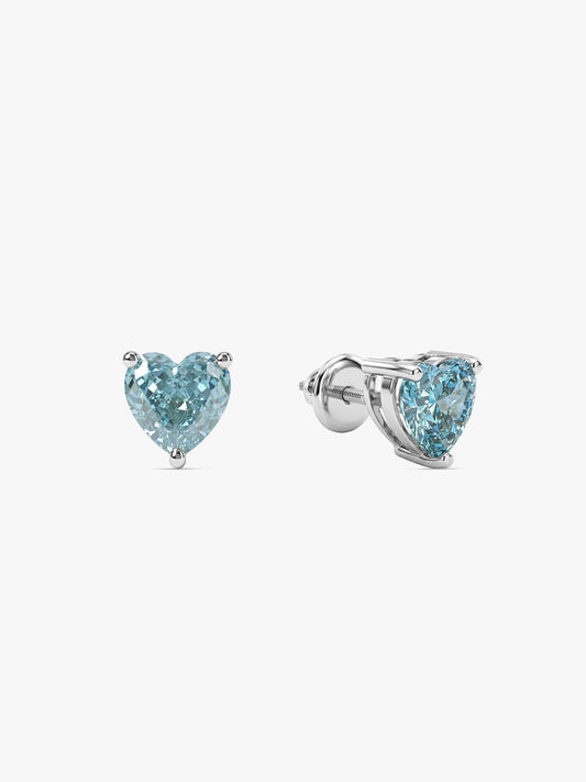 Silver Kiss Me Studs