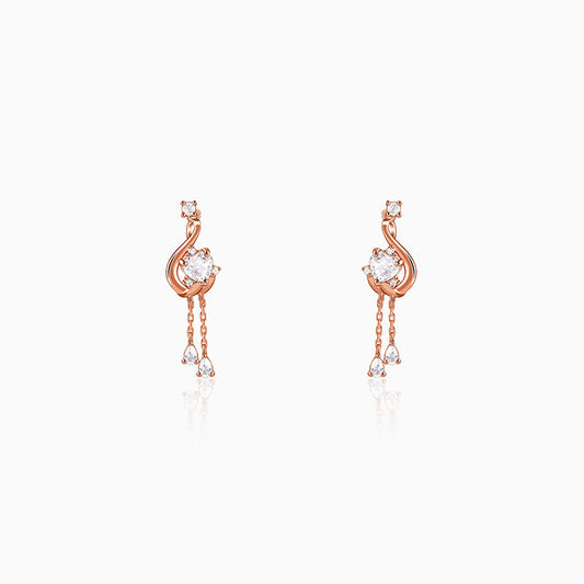 Rose Gold Carry Your Heart Earrings