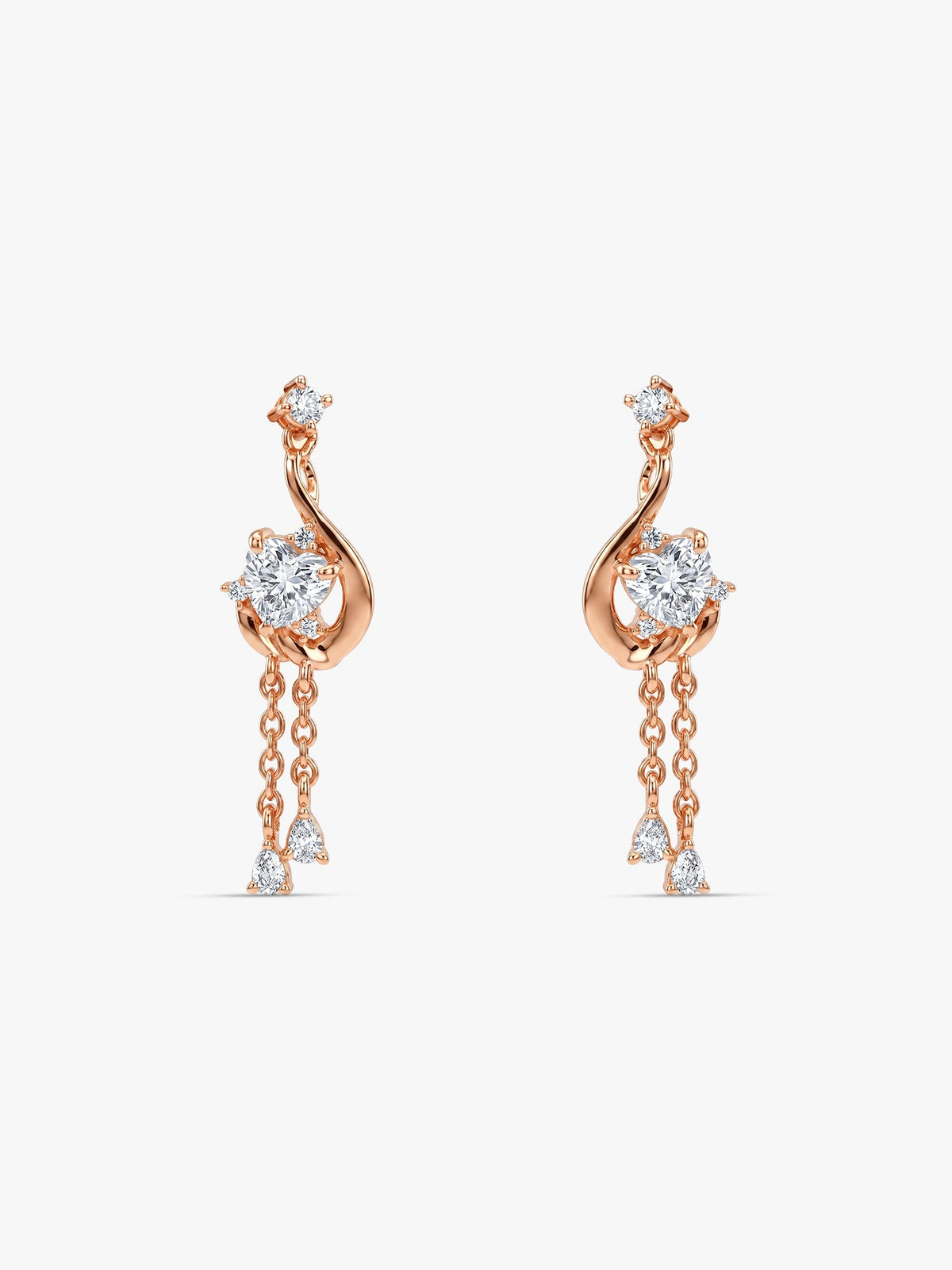 Rose Gold Carry Your Heart Earrings