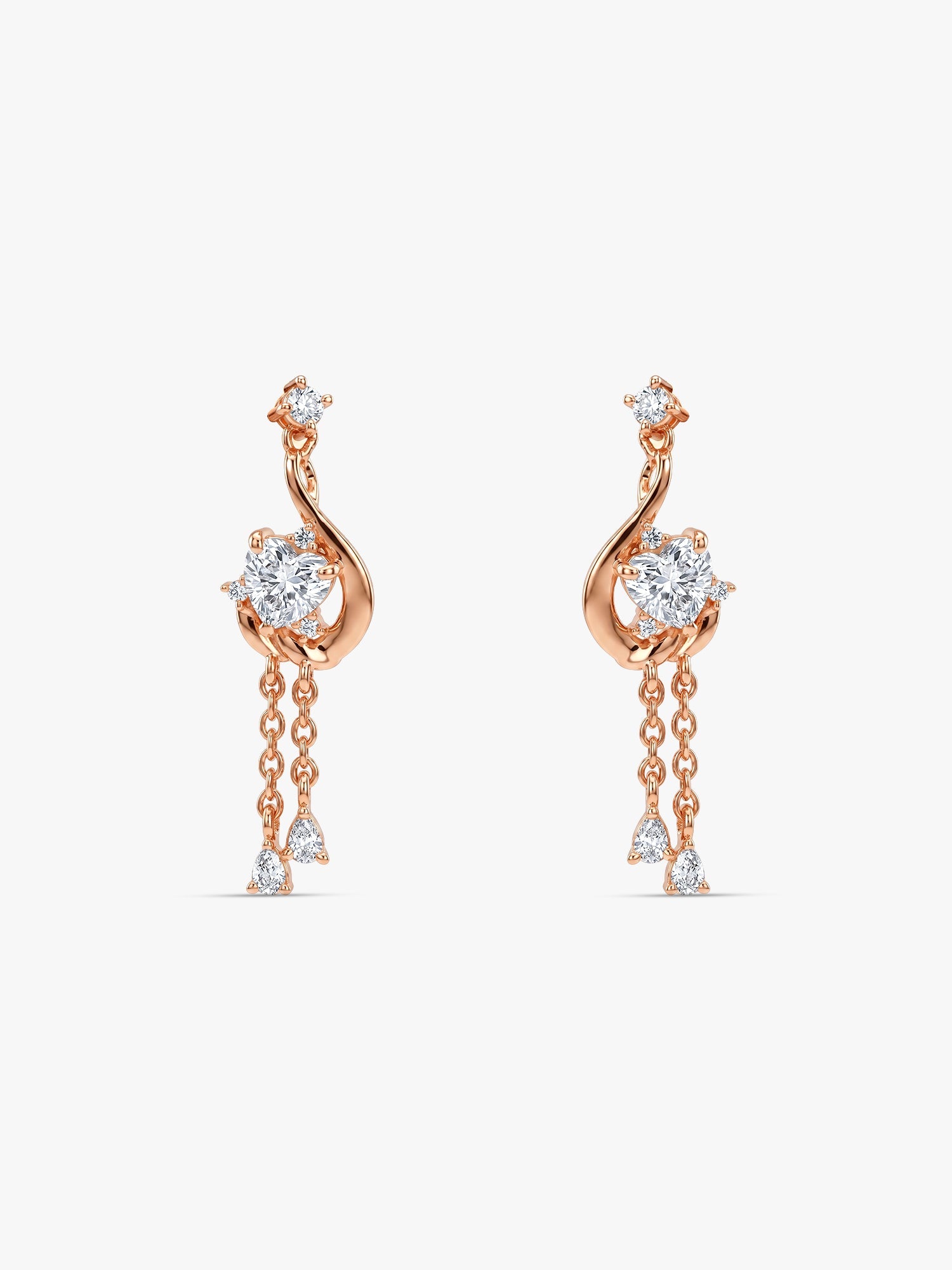 Rose Gold Carry Your Heart Earrings