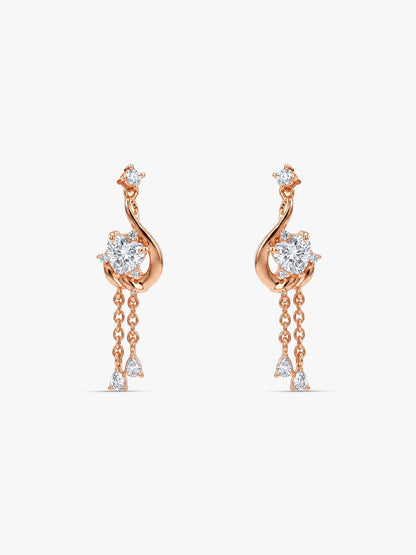 Rose Gold Carry Your Heart Earrings