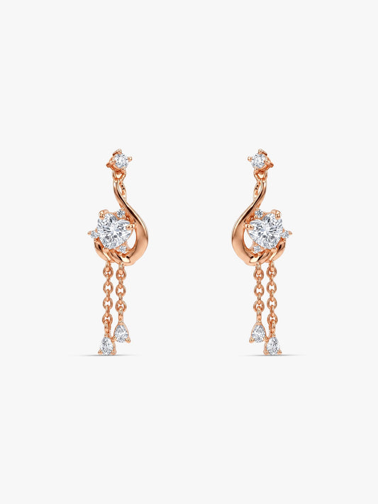 Rose Gold Carry Your Heart Earrings