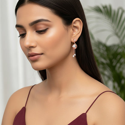 Rose Gold Carry Your Heart Earrings