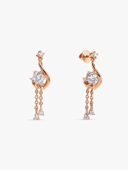 Rose Gold Carry Your Heart Earrings