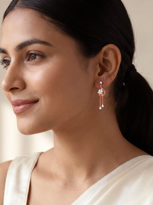 Rose Gold Carry Your Heart Earrings