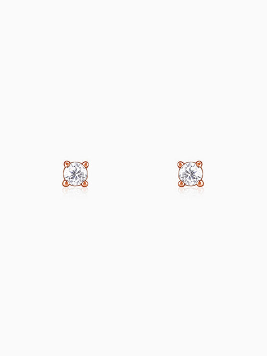 Rose Gold Heartbound Earrings