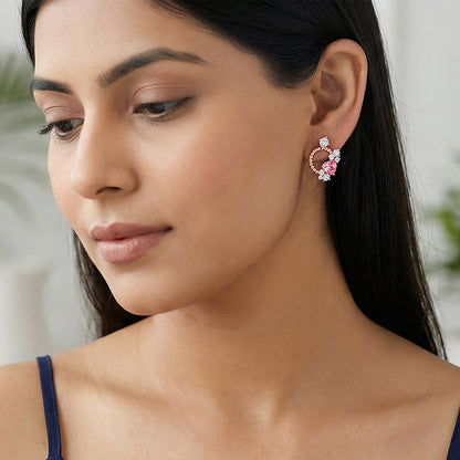 Rose Gold Heartbound Earrings