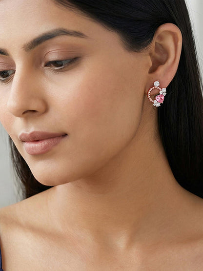 Rose Gold Heartbound Earrings