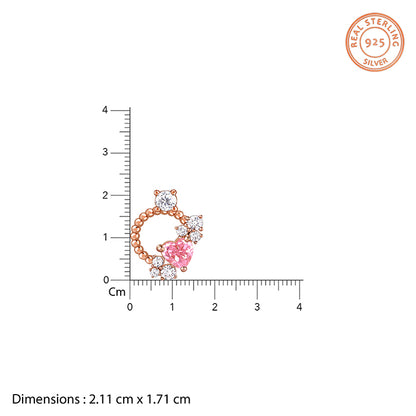 Rose Gold Heartbound Earrings