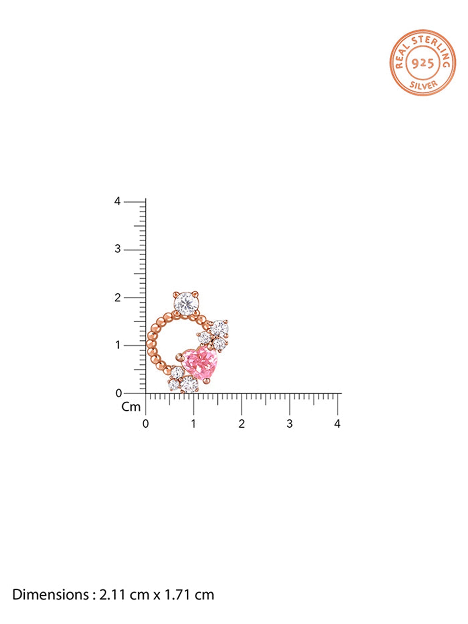 Rose Gold Heartbound Earrings