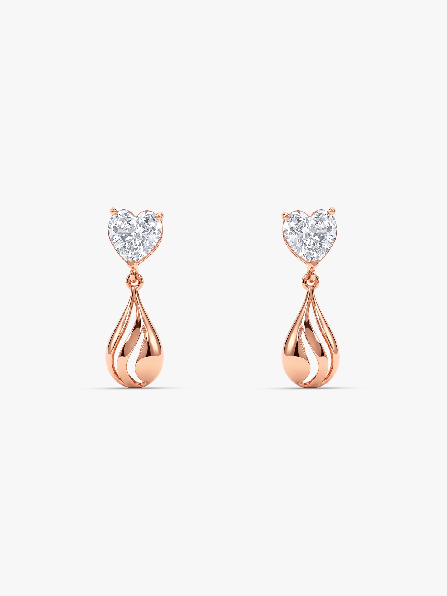 Rose Gold Unsaid Love Earrings