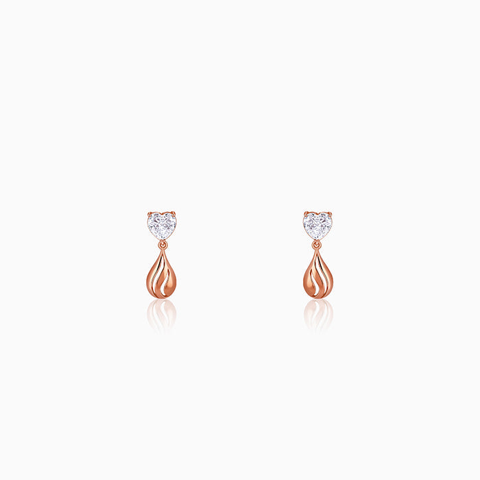 Rose Gold Unsaid Love Earrings
