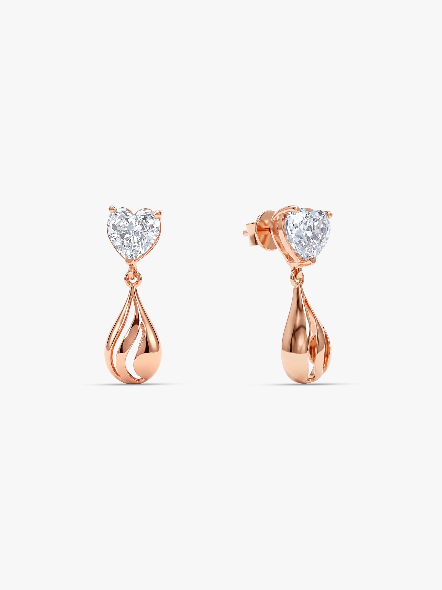 Rose Gold Unsaid Love Earrings