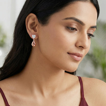 Rose Gold Unsaid Love Earrings