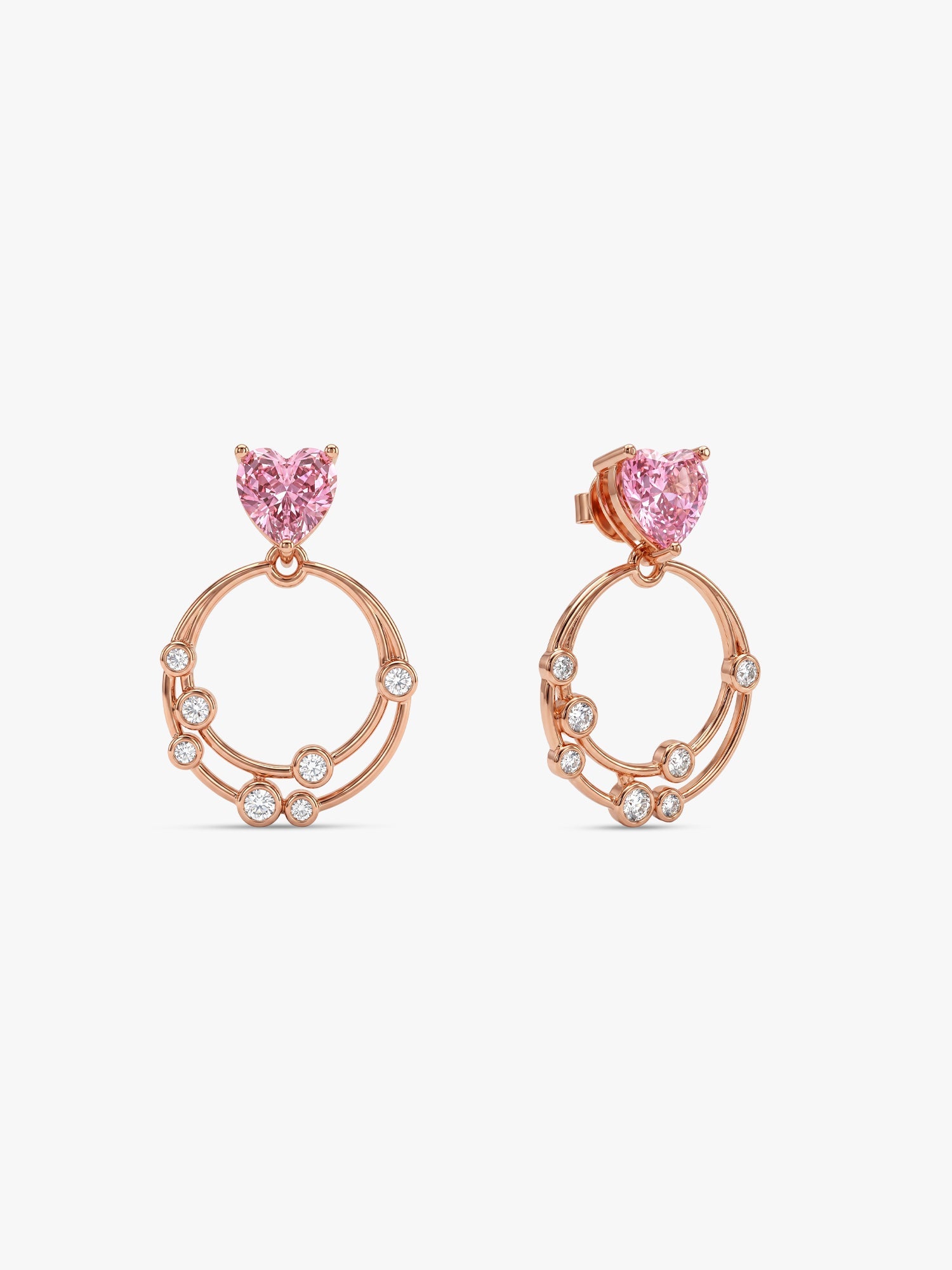 Rose Gold Love On Loop Earrings