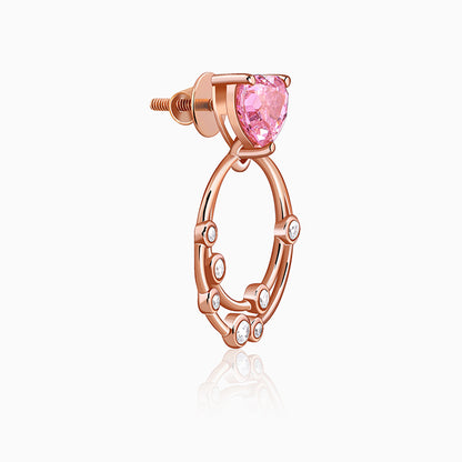 Rose Gold Love On Loop Earrings