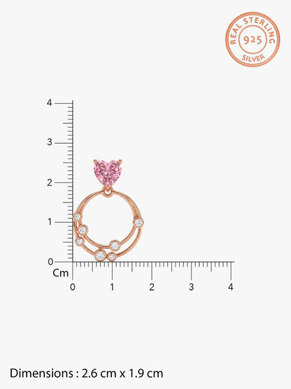 Rose Gold Love On Loop Earrings