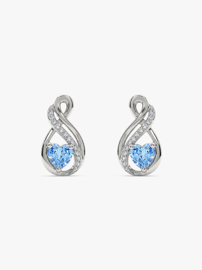 Silver Sea of Love Earrings