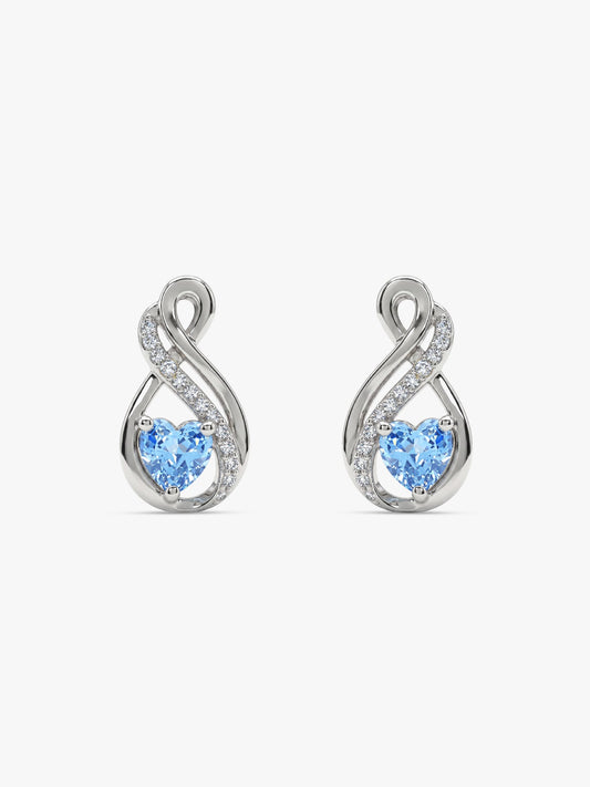 Silver Sea of Love Earrings
