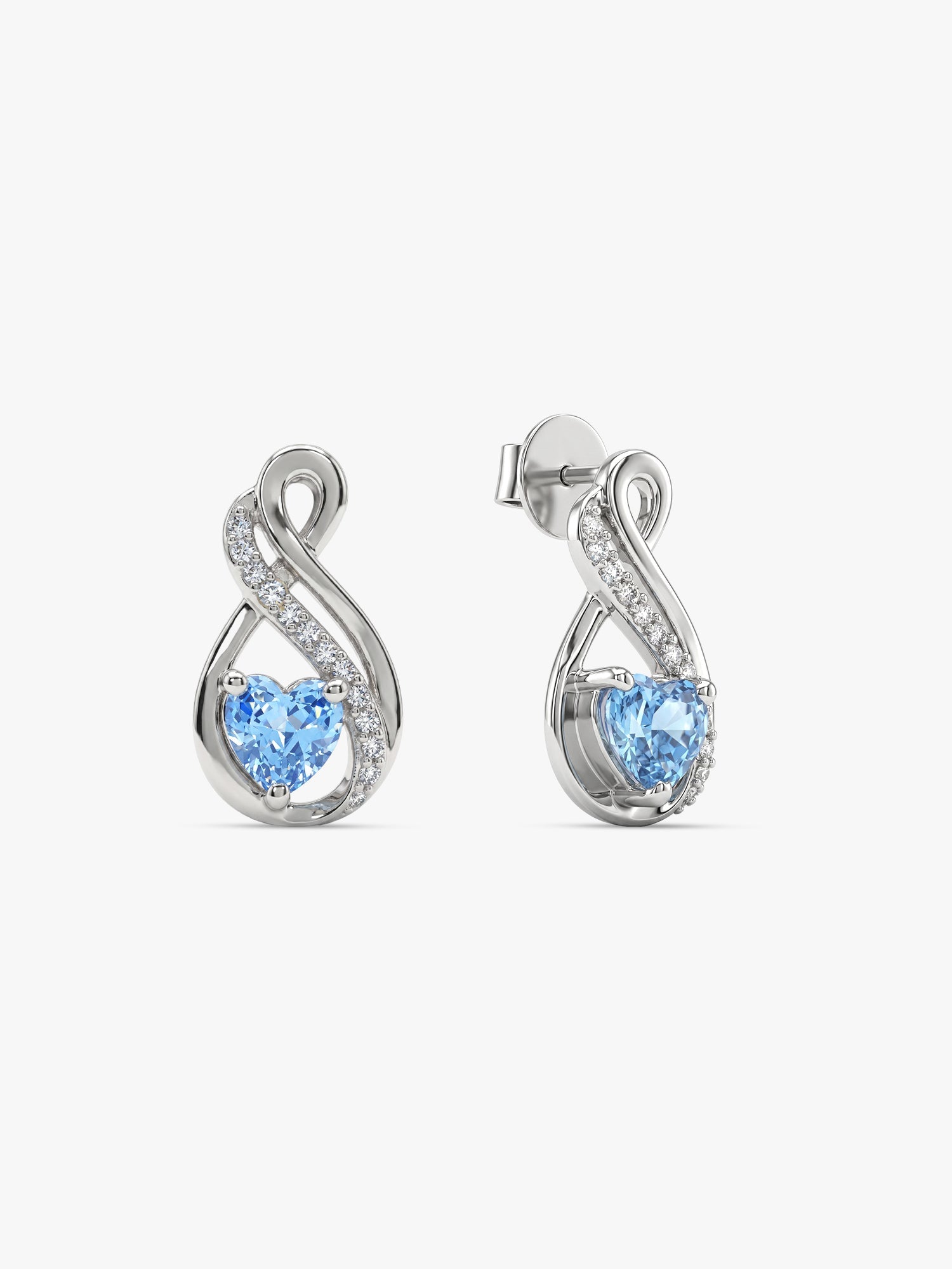 Silver Sea of Love Earrings
