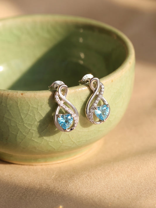 Silver Sea of Love Earrings
