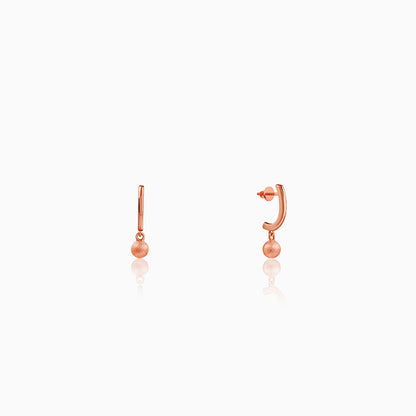 Rose Gold Wake Me J Hoop Earrings