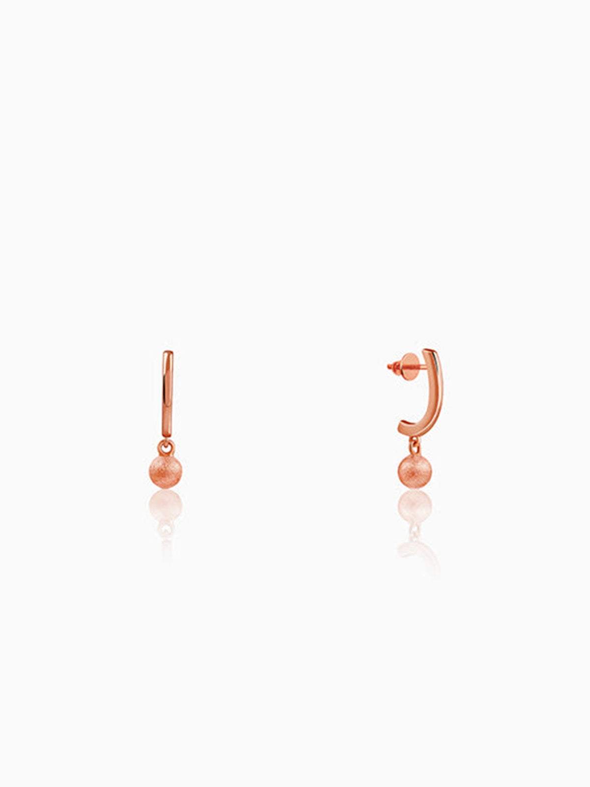 Rose Gold Wake Me J Hoop Earrings
