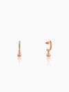 Rose Gold Wake Me J Hoop Earrings