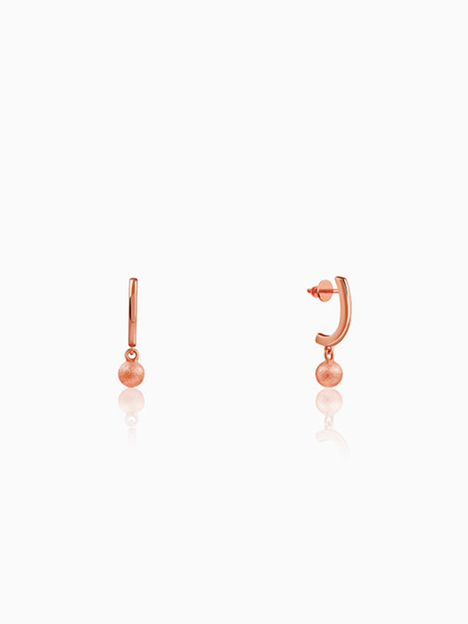 Rose Gold Wake Me J Hoop Earrings
