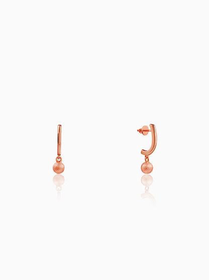 Rose Gold Wake Me J Hoop Earrings