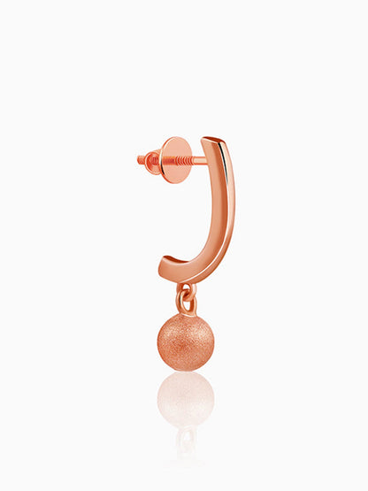 Rose Gold Wake Me J Hoop Earrings