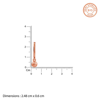 Rose Gold Wake Me J Hoop Earrings