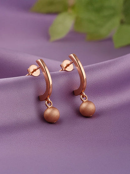 Rose Gold Wake Me J Hoop Earrings