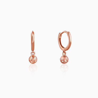 Rose Gold Showgirl Huggie Earrings