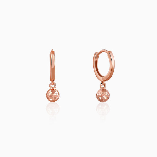 Rose Gold Showgirl Huggie Earrings