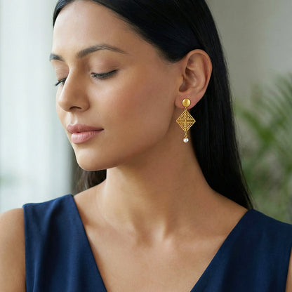 Golden Stay With Me Earrings