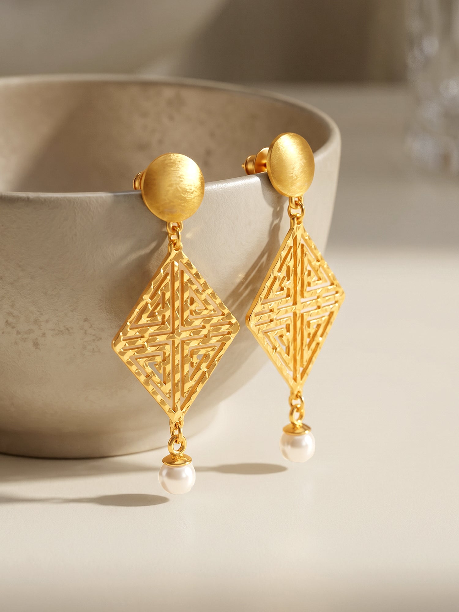 Golden Stay With Me Earrings