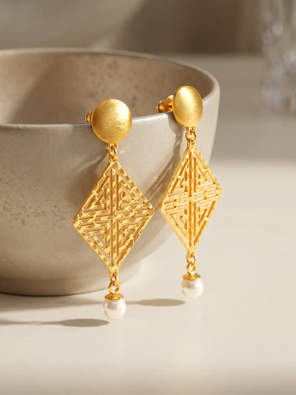 Golden Stay With Me Earrings