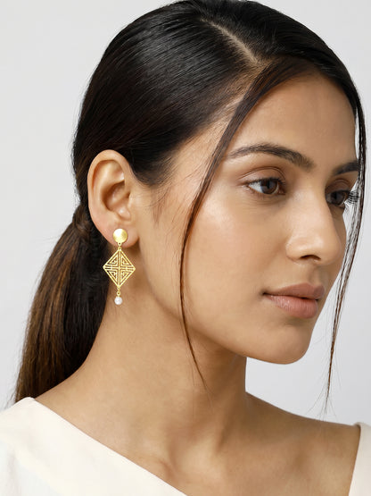 Golden Stay With Me Earrings