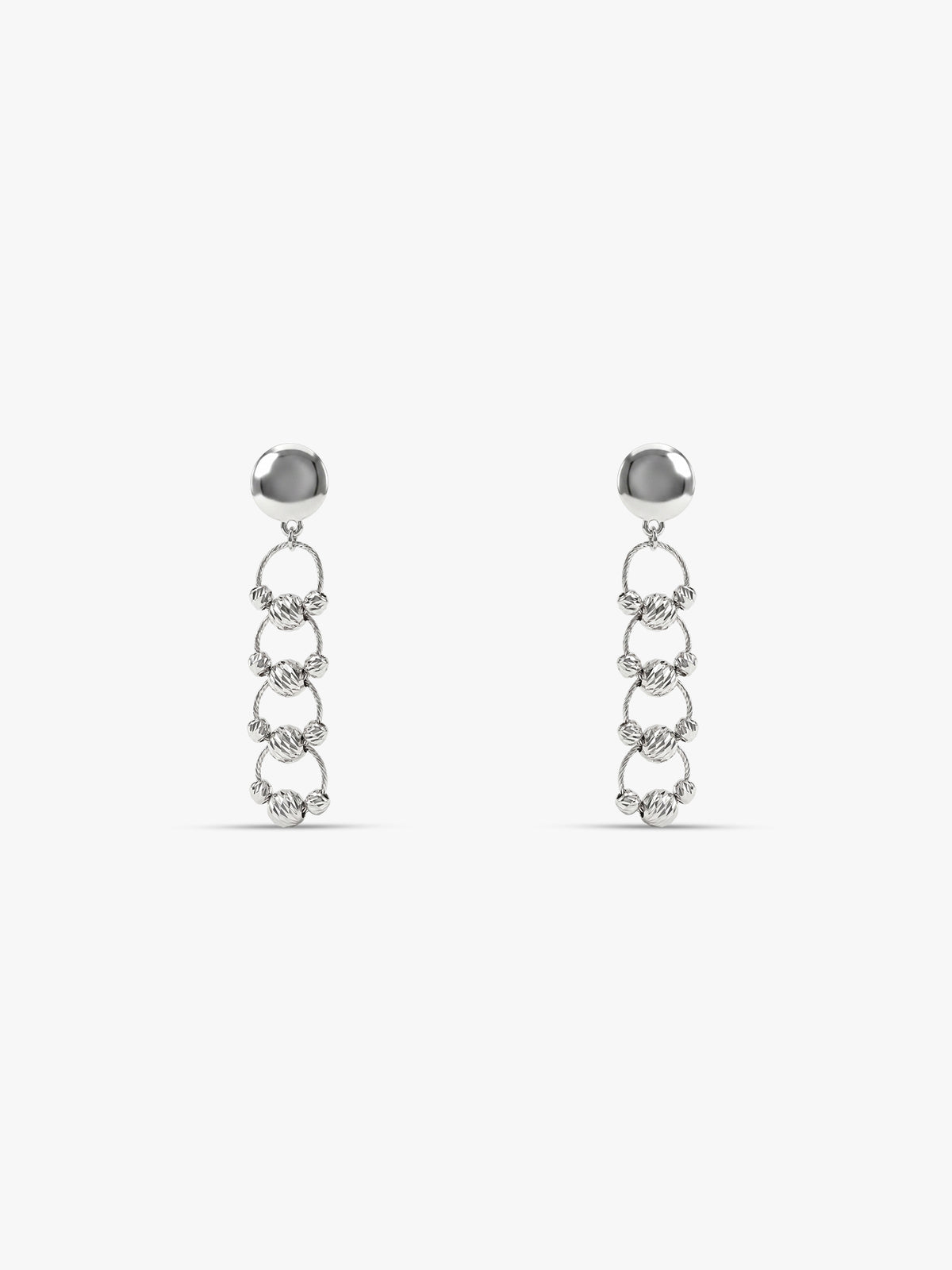 Silver Bejeweled Earrings