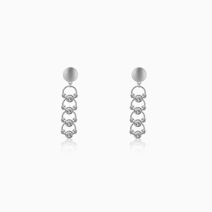 Silver Bejeweled Earrings