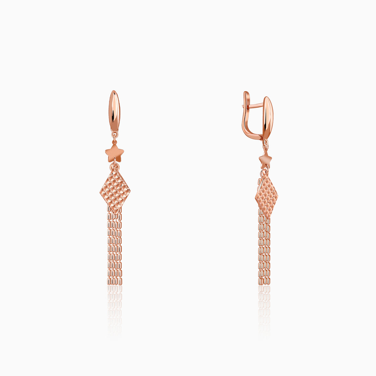 Rose Gold Single Ladies Dangler Earrings