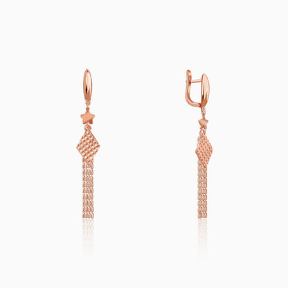 Rose Gold Single Ladies Dangler Earrings