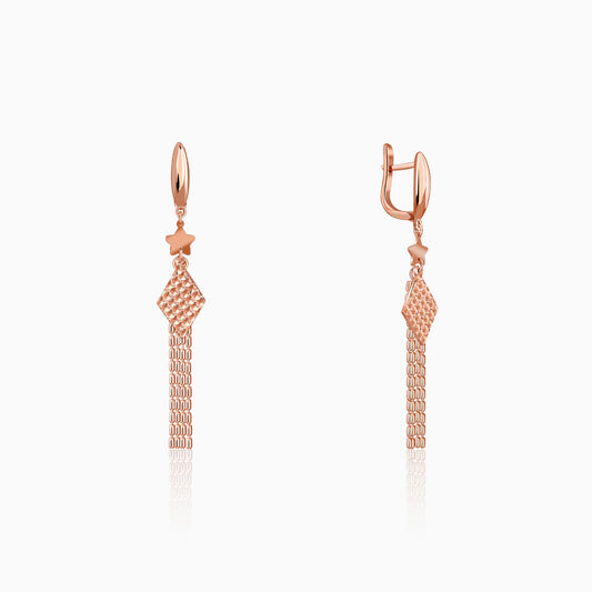 Rose Gold Single Ladies Dangler Earrings