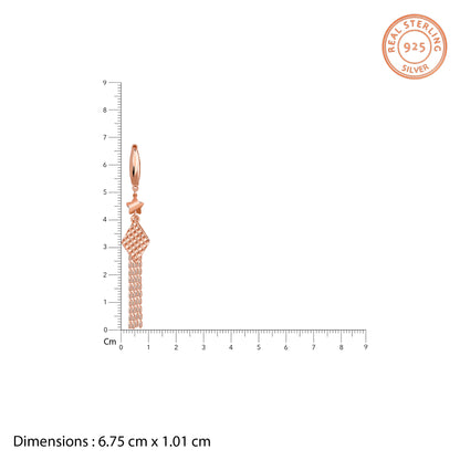 Rose Gold Single Ladies Dangler Earrings