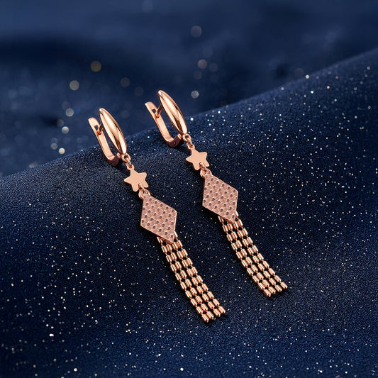 Rose Gold Single Ladies Dangler Earrings