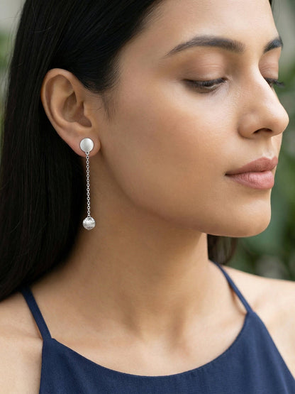 Silver My Universe Dangler Earrings