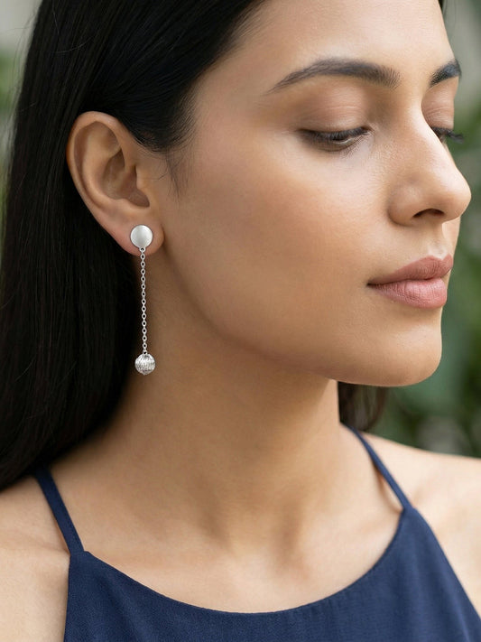 Silver My Universe Dangler Earrings